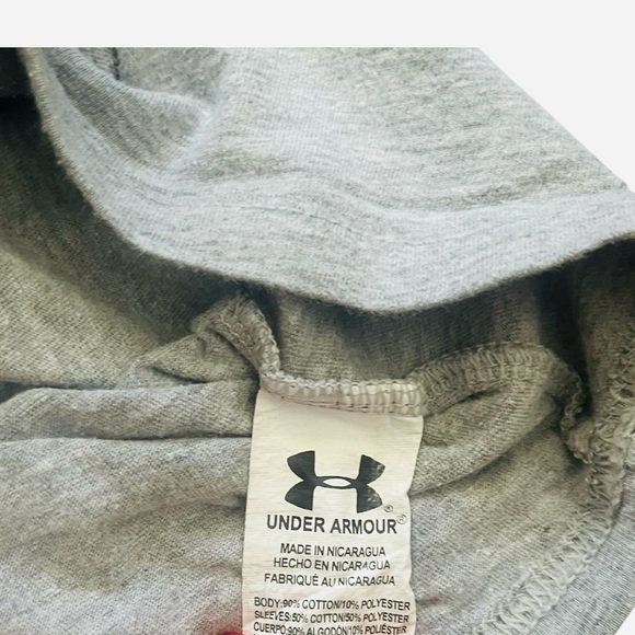 Under Armour casual play shirt top Boys 6 gray black blocks graphic design - Picture 6 of 6